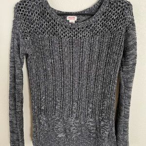 Charcoal crocheted sweater